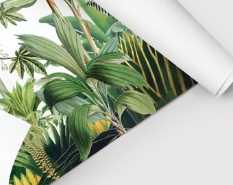 1/12 Tropical Plants Mural Light Peel and Stick Wallpaper Dollhouse Miniature 9" x 12" and 12" x 18" Sheet