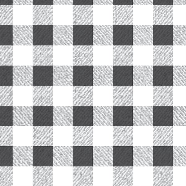 Dollhouse Black Check Wallpaper: 1/12 Scale Miniature Sheet