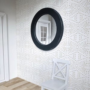 Natural Boho Dots 1/12 Dollhouse Wallpaper Miniature 1:12 Printable Download 8.5 x 11&quot; and 11 x 17&quot; Sheets