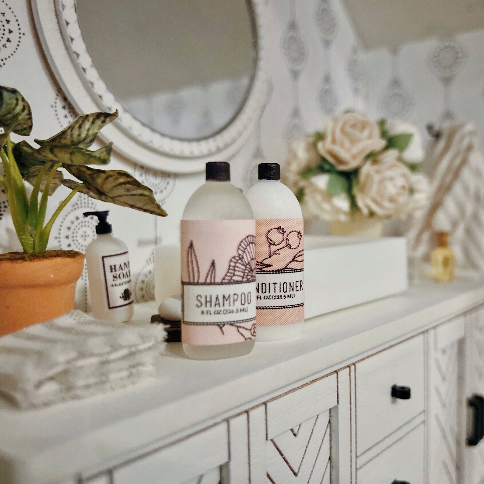 Dollhouse Shampoo and Conditioner Set 1/12 Miniature Roombox Etsy