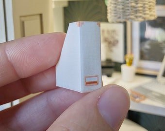 Dollhouse Miniature File Boxes: Cream & Rose Gold, 1/12 Scale (Digital Download)