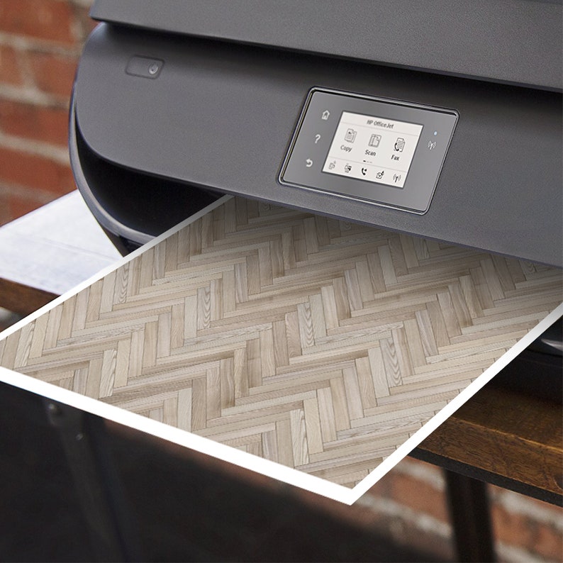 Dollhouse Flooring 1/12 Herringbone Light Wood Parquet image 3