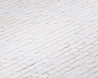 May include: White brick wall with a diagonal pattern. The bricks are arranged in a herringbone pattern.