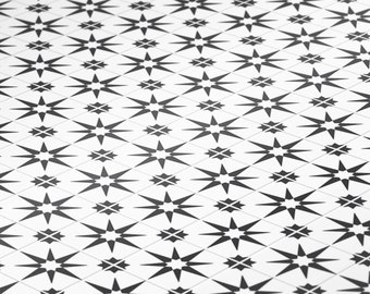 Star Cement Tile Dollhouse Miniature: 1/12 Scale Flooring Sheet