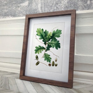 Oak Leaves Art Print 1/12 Dollhouse Vintage Botanical Illustrations Miniature Modern Decor