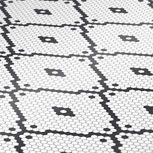 1/12 Patterned Mini Hex Mosaic Dollhouse Tile Effect  Miniature Roombox  1:12 Printable Download 8.5 x 11&quot; and 11 x 17&quot; Sheets