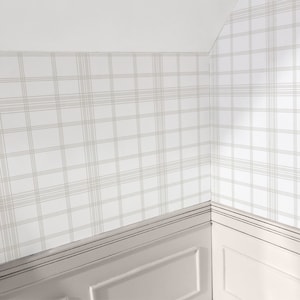 1/12 Natural Plaid Dollhouse Wallpaper Miniature 1:12 Printable Download 8.5 x 11&quot; and 11 x 17&quot; Sheets