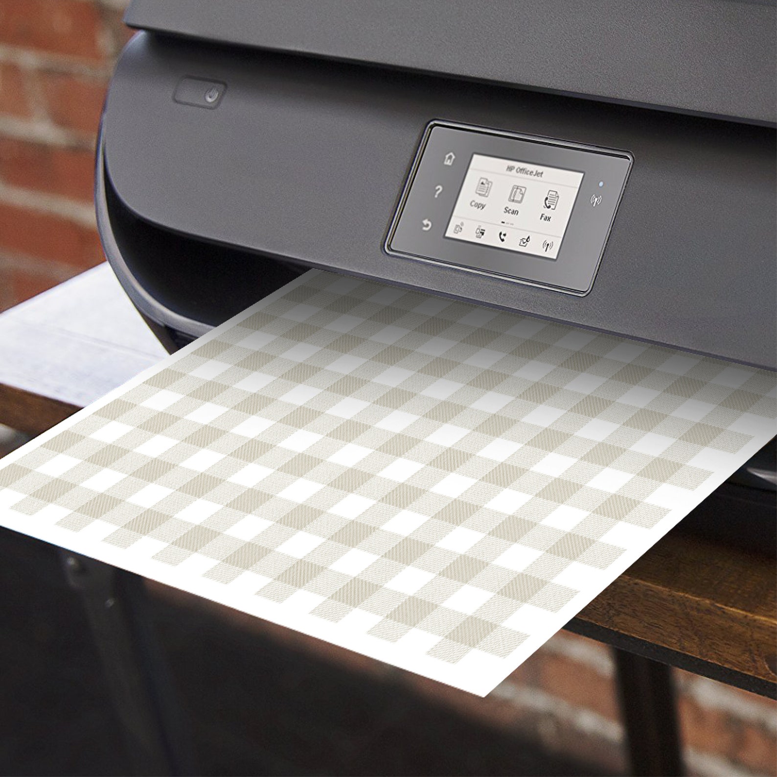 Dollhouse Neutral Check Wallpaper 1/12 Miniature Plaid 112 Etsy