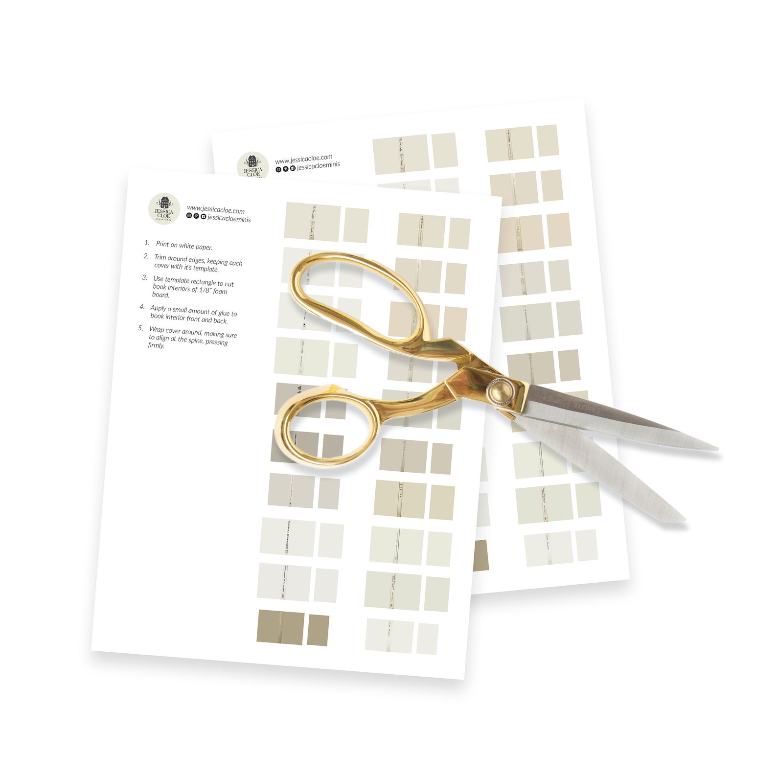 20 Neutral Shelf Filler Book Covers Printable 1/12 Dollhouse Etsy UK