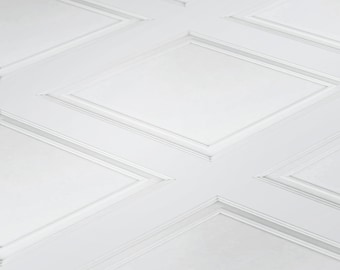 Dollhouse Wallpaper: 1/12 Scale White Paneling (Digital Download)