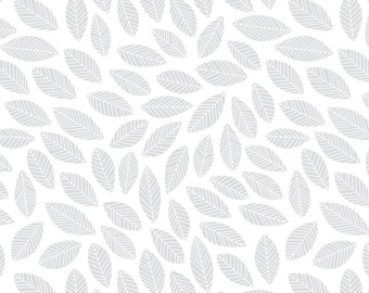 1/12 Grey Scatter Leaves Dollhouse Wallpaper Miniature 1:12 Printable Download 8.5 x 11" and 11 x 17" Sheets