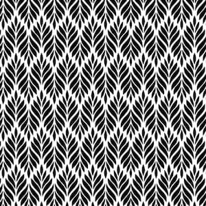 1/12 Black Palmette Dollhouse Wallpaper Miniature 1:12 Printable Download 8.5 x 11&quot; and 11 x 17&quot; Sheets