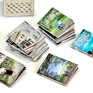 Druckbare Zeitschriften 1/12 Puppenhaus Miniatur Modernes Bauernhaus 1:12 Download 8,5 x 11" Digital Sheet