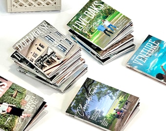 Printable Magazines 1/12 Dollhouse Miniature Modern Farmhouse 1:12 Download 8.5 x 11" Digital Sheet