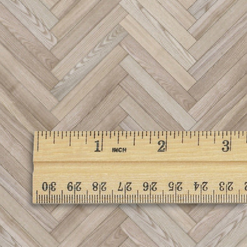 Dollhouse Flooring 1/12 Herringbone Light Wood Parquet image 4
