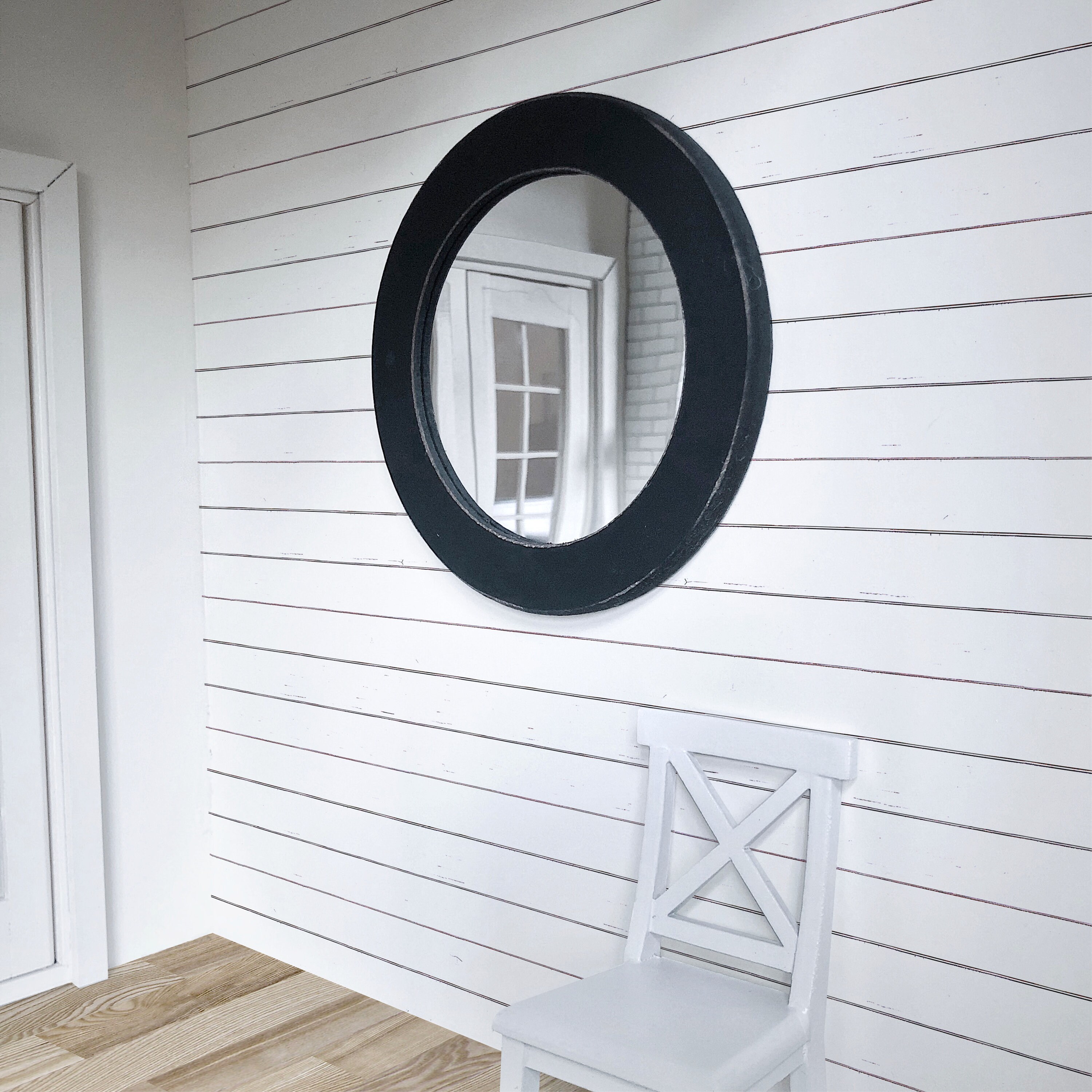 1/12 White Shiplap Dollhouse Wallpaper Miniature Diorama Etsy