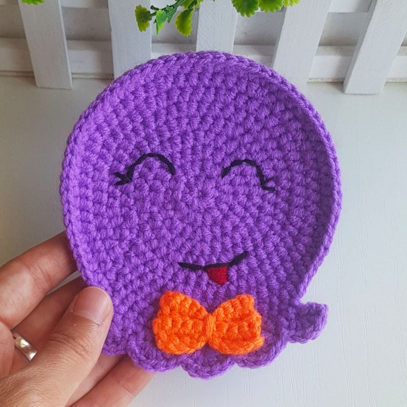 Crochet Coasters Pattern Crochet Ghost Pattern Halloween Etsy