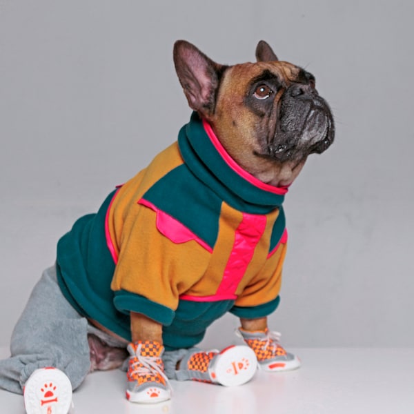 French Bulldog clothes / warm dog sweater  / handmade dog clothes / dog winter coat / dog coat /autumn dog