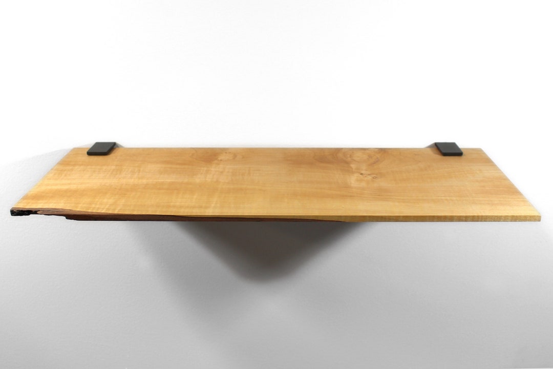 Live Edge Maple Shelf Live Edge Wood Shelf Hanging Shelf Etsy