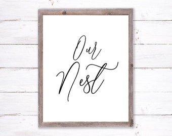 Bless Our Nest Printable Bless Our Nest Print Birds Nest and - Etsy