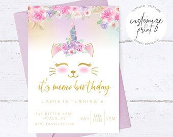Cat Birthday Party - Etsy