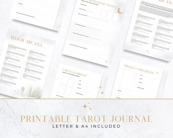 Tarot Journal Printable | Tarot Spread Pages, Self Reflection (Digital Download)