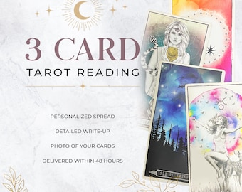 3 Card Tarot Reading | Focused Guidance, Intuitive Clarity (Digital Reading)