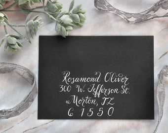 Calligraphy Wedding Invitation Envelopes - Custom Classic Party Envelope Addressing - Decorative Envelopes for Bridal Shower and Wedding