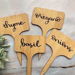 Garden Markers Set of 10 — Hand Pressed Herb Markers — Garden Labels Bundle and Garden Gift Sets of 10 or 20