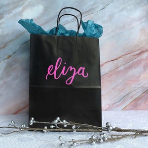 Bridesmaids Gift Bags Large Custom Wedding Guest Gift Bags Personalized Goodie Bags and Swag Bags image 1