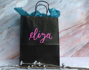 Bridesmaids Gift Bags - Large Custom Wedding Guest Gift Bags - Personalized Goodie Bags and Swag Bags