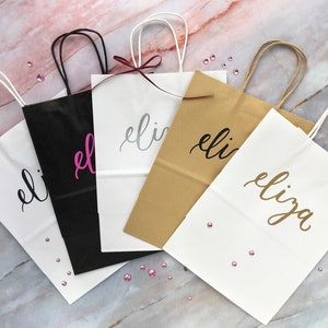 Bridesmaids Gift Bags Large Custom Wedding Guest Gift Bags Personalized Goodie Bags and Swag Bags image 3