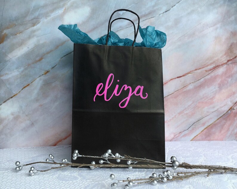 Bridesmaids Gift Bags Large Custom Wedding Guest Gift Bags Personalized Goodie Bags and Swag Bags image 1