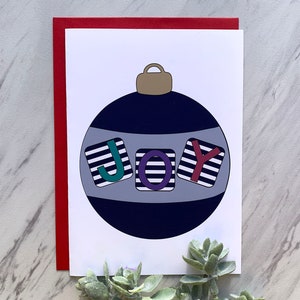Tarjeta de Navidad Joy — Tarjeta de felicitación de feliz Navidad y vacaciones