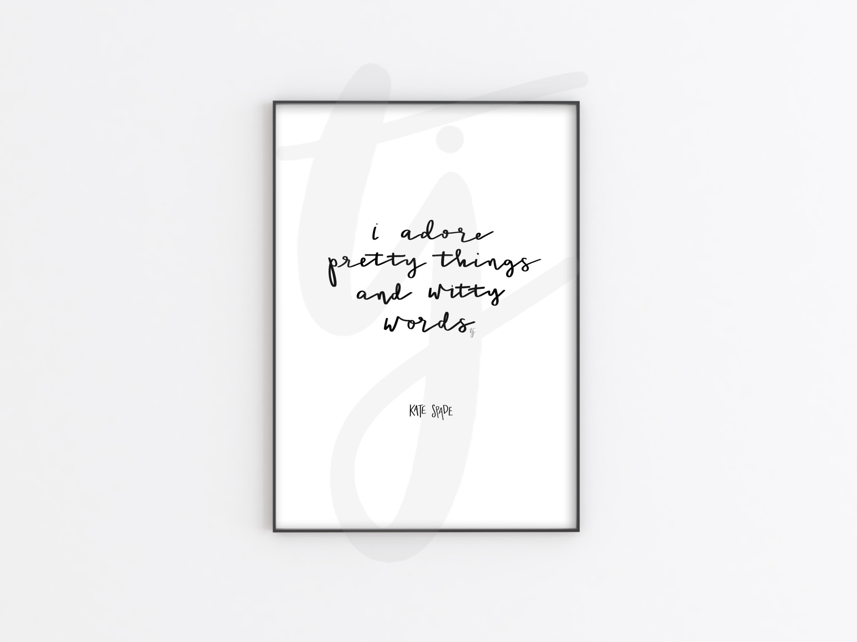 I Adore Pretty Things and Witty Words Kate Spade Printable - Etsy