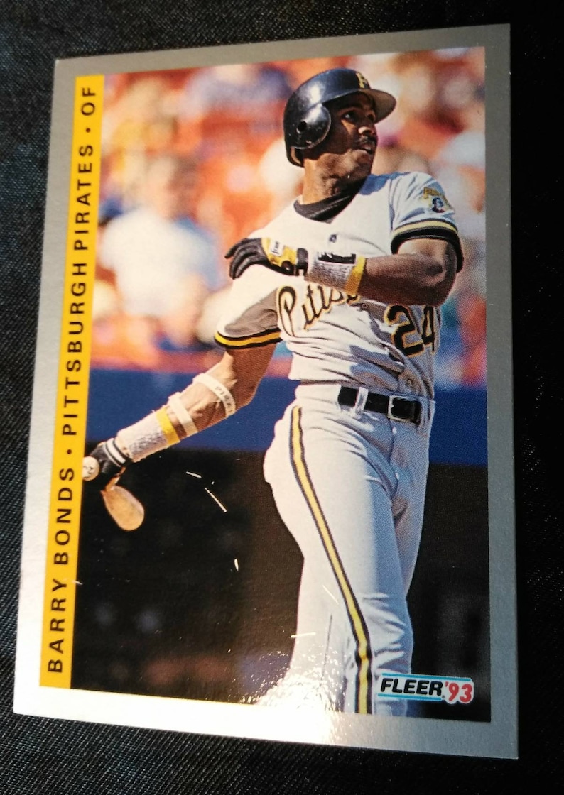 Barry Bonds Very Rare Error Baseball Card 17 Additional Etsy