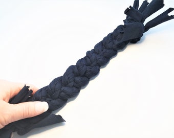 Stretchy Braided Dog Toy - Large - Navy Blue - Natural Dog Toy - par Jack’s Natural Dog Products