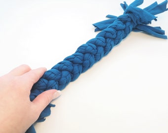 Stretchy Braided Dog Toy - Large - Teal - Natural Dog Toy - par Jack’s Natural Dog Products