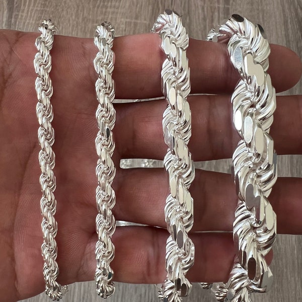 Silver Rope Chain - Etsy