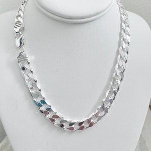 Buy 12mm SOLID 925 Sterling Sliver Cuban Chain Bracelet Chunky