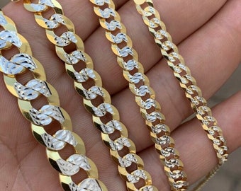 Gold Diamond Cut Cuban Flat Curb 