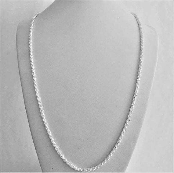 4mm 925 Solid Miami Cuban Sterling Silver Chain Real Heavy Necklace Men's  Women's Unisex 7 7.5 8 18 20 22 24 26 30 Italian