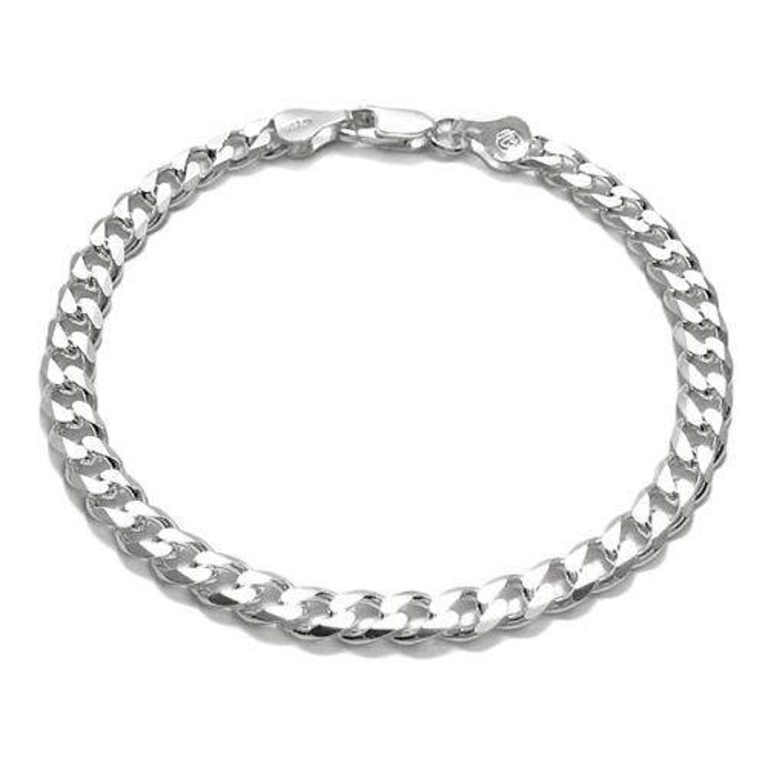 Beautiful Sterling Silver Cuban Link Chain Bracelet in 6mm - Etsy