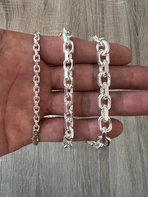925 Rolo Sterling Silver Solid Cable Anchor Chain Link - Etsy