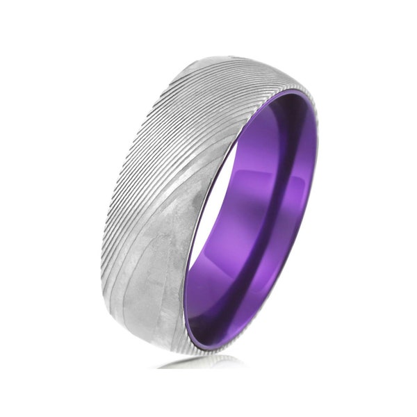 Purple Wedding Ring Etsy