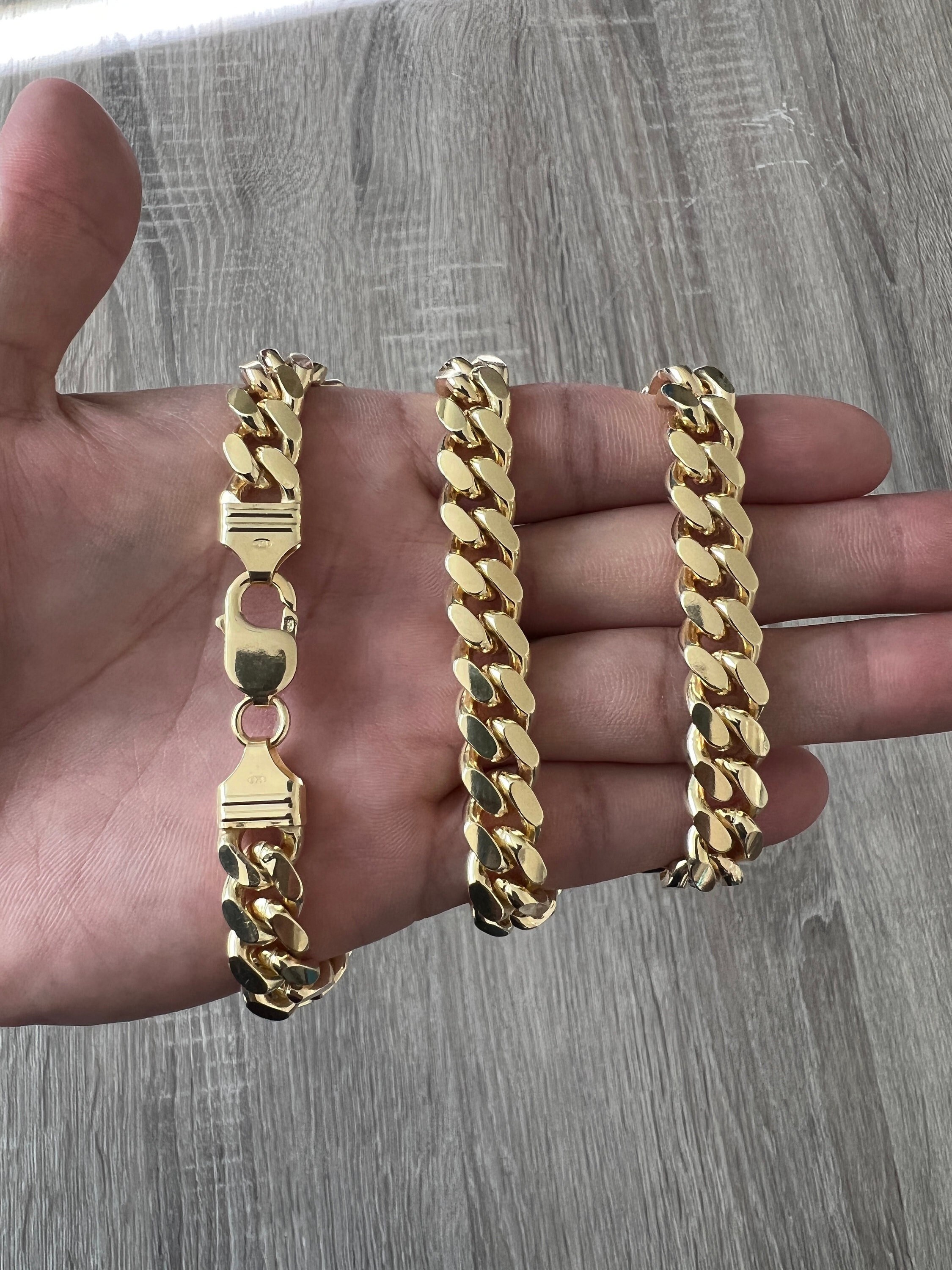 14k gold vermeil on sale cuban link chain