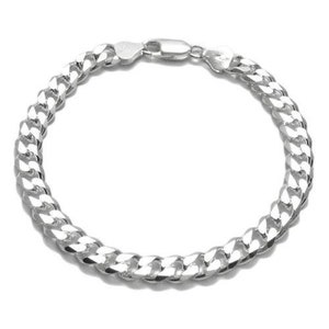 925 Solid Miami Cuban Sterling Silver Link Chain Bracelet in 5mm 15mm width. Available in 7, 8, and 9 Inch Lengths Handcrafted 925 Link image 2