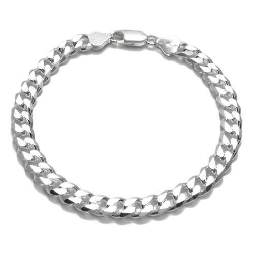925 Solid Miami Cuban Sterling Silver Link Chain Bracelet in - Etsy