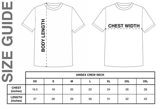 Assc Tee Size Chart