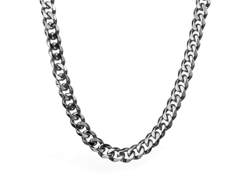 Solid Silver Miami Cuban Chain or Choker in Stainless Steel - Etsy